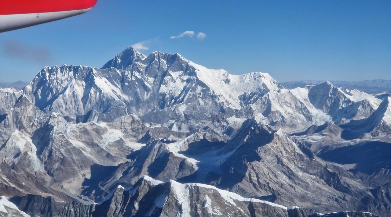 View of Everest During flight