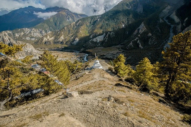 Scenic viewpoint on the Annapurna Base Camp trek itinerary overlooking the Modi Khola valley and surrounding mountains
