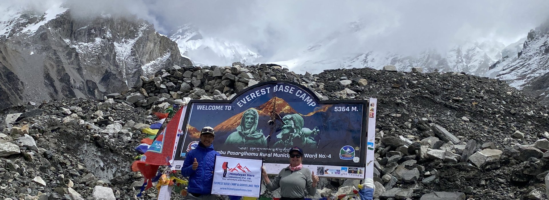 EBC trek completion celebration at Everest Base Camp 5364m