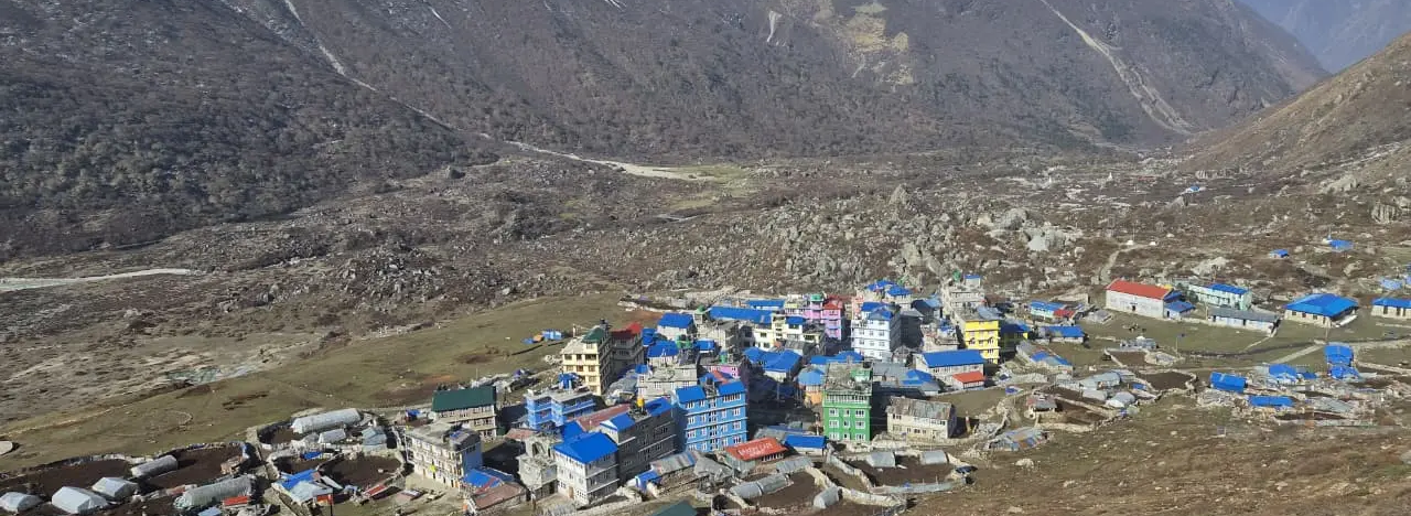 Kyanjin Ri viewpoint above Langtang Valley Nepal