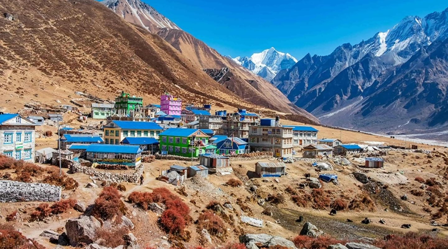 beautiful langtang valley on the lap of himalaya