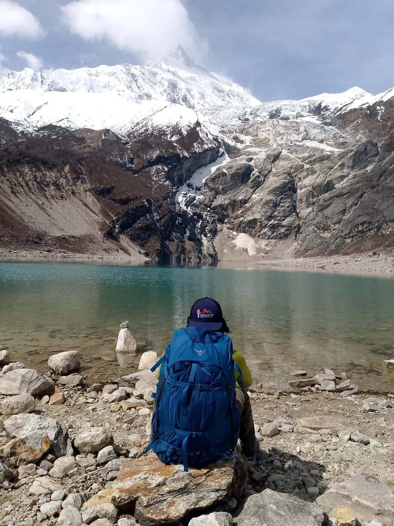 Himalayan panorama from Shyala village with Manaslu, Himalchuli, and Ngadi Chuli