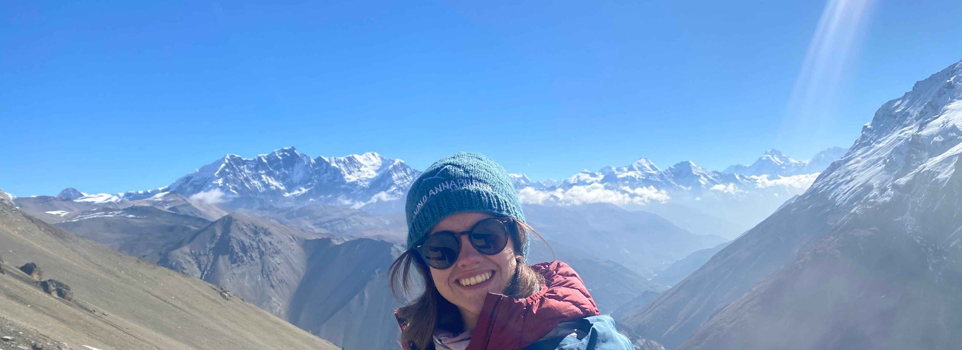 Himalayan Hero Adventures clients celebrating successful Annapurna Circuit trek completion