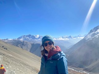 Himalayan Hero Adventures clients celebrating successful Annapurna Circuit trek completion
