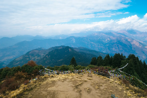 Trekking path leading through hills and forests to Poon Hill