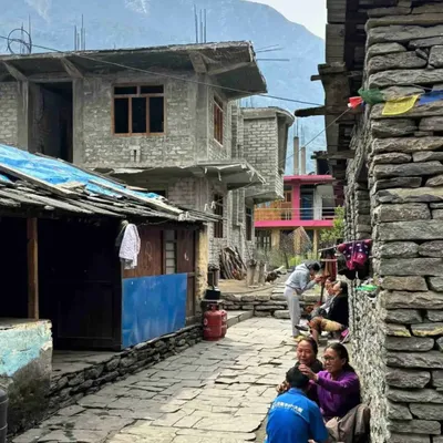 stone-village-path-manaslu-circuit-trek