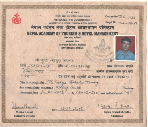 MR. SURYA BAHADUR TAMANG