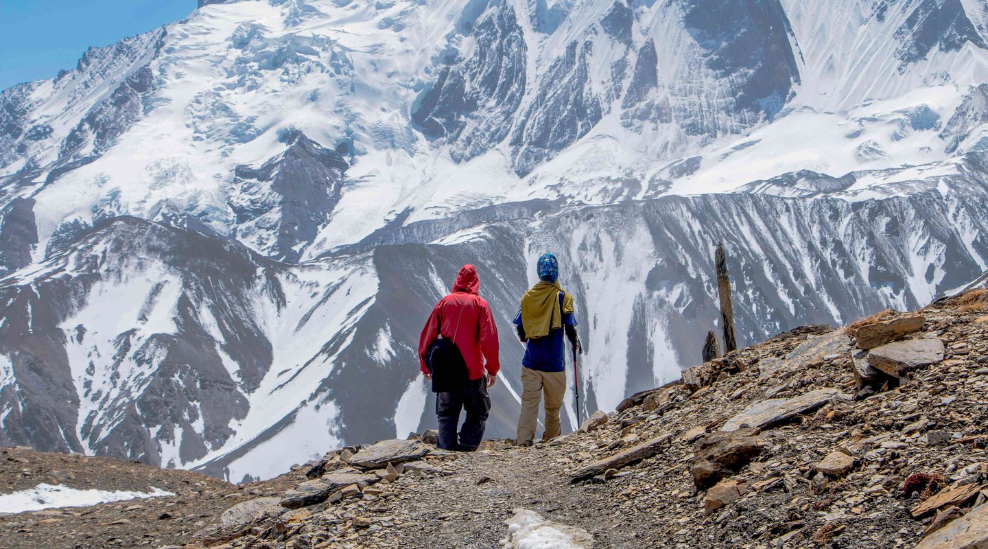 two-trekkers-enjoying-on-north-annapurna-base-camp-trek